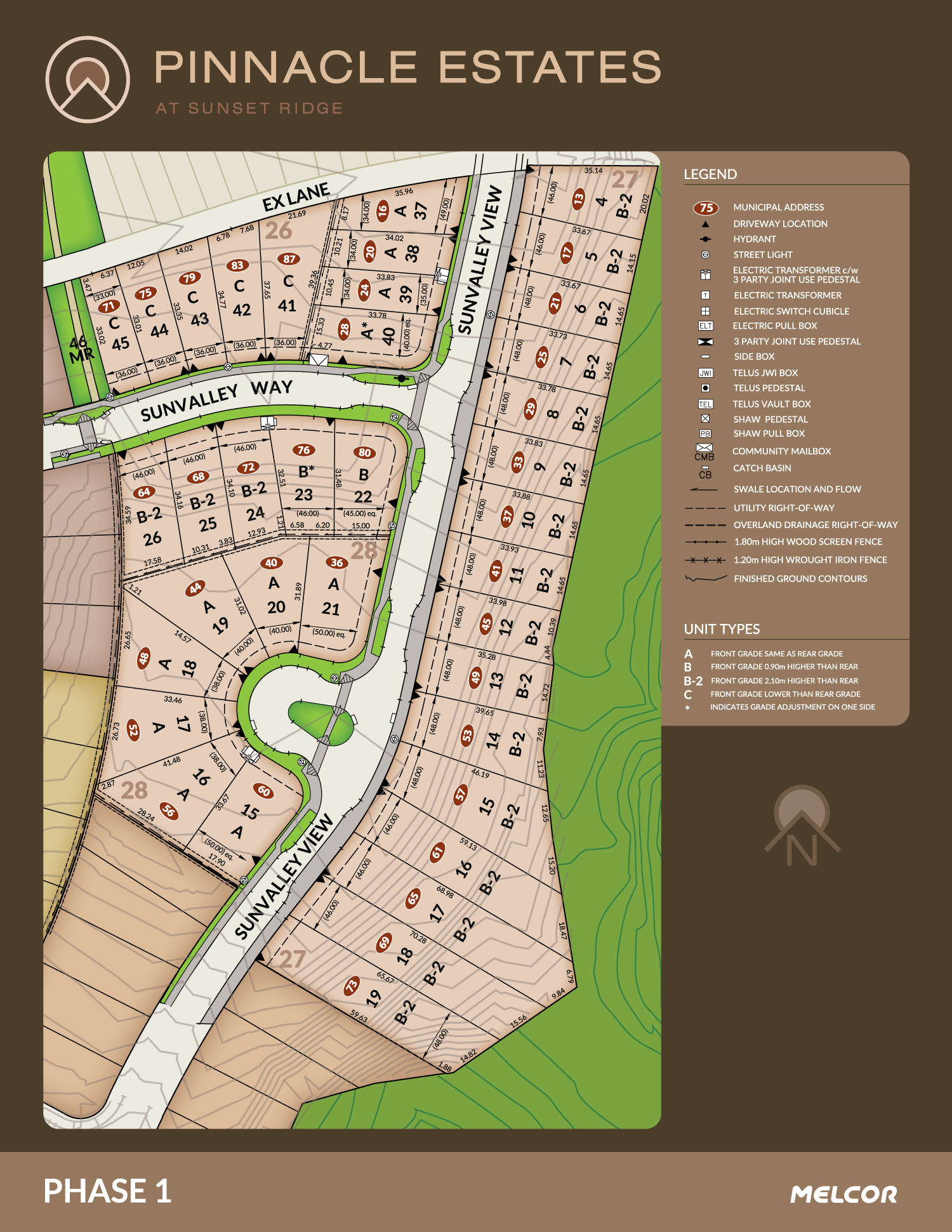 Map of Available Lots The Pinnacle Estates at Sunset Ridge